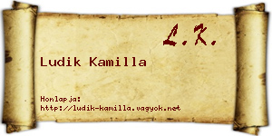 Ludik Kamilla névjegykártya